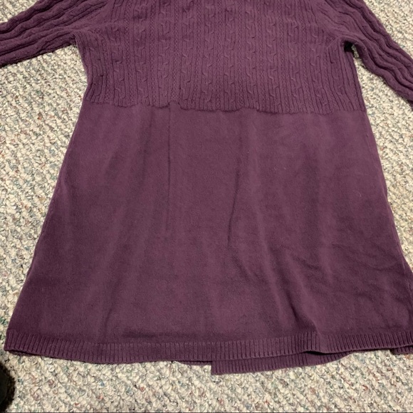 Purple open knit cardigan - Picture 4 of 6